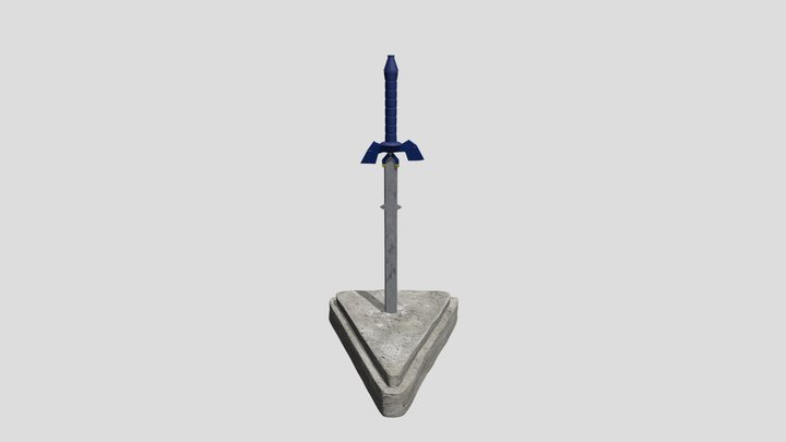 Master Sword in Stone 3D Model