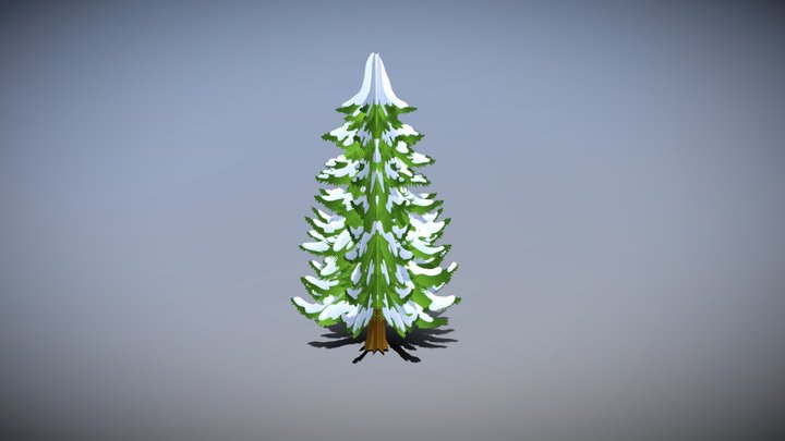 Snow Christmas Tree 3D Model