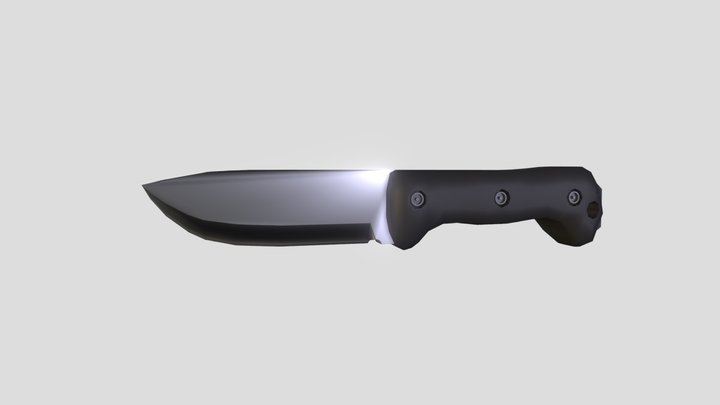 Simple Combat Knife 3D Model