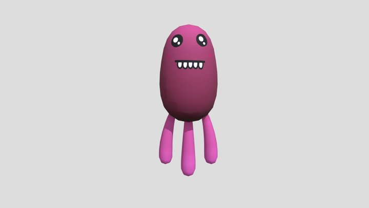 Purple Germ Player 3D Model