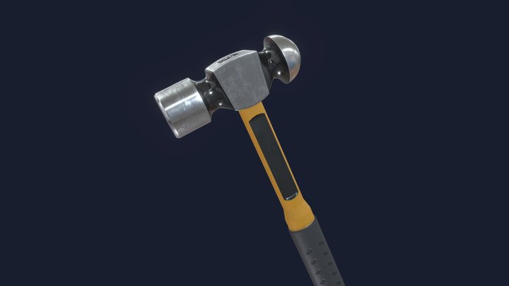 Ballpeen Hammer 3D Model