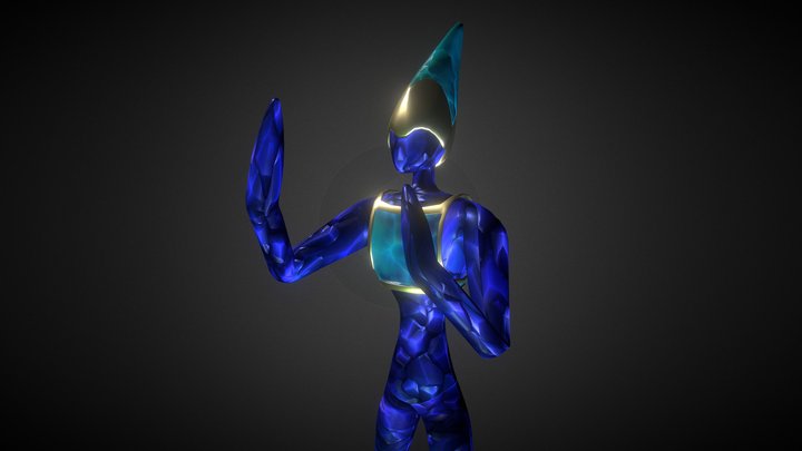 Crystaline Ice Character 3D Model