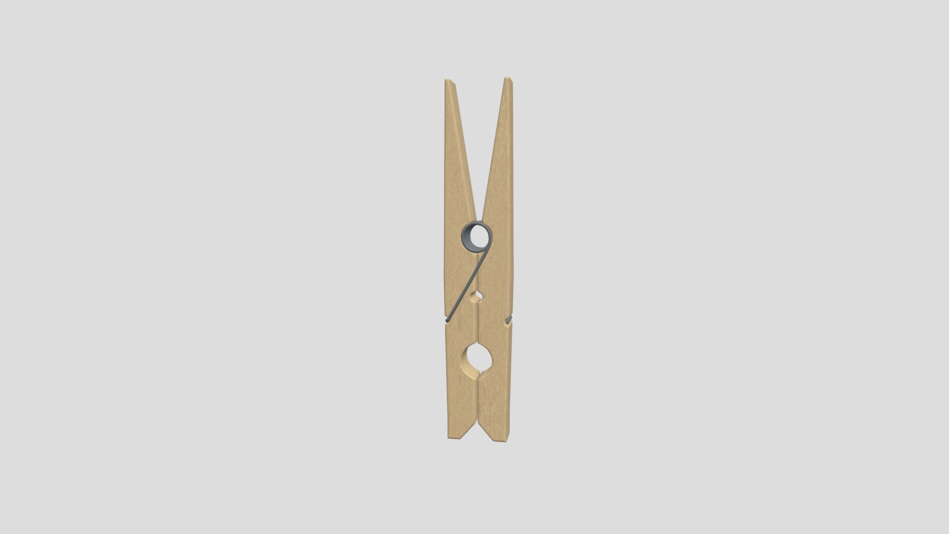 3D model Clothespin - This is a 3D model of the Clothespin. The 3D model is about a wooden knife with a handle.