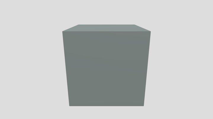 grey cube 3D Model