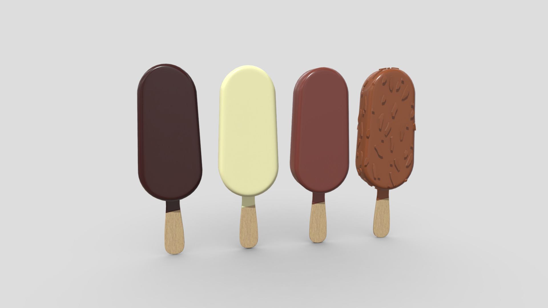 3D model Popsicle Pack - This is a 3D model of the Popsicle Pack. The 3D model is about a group of ice cream cones.