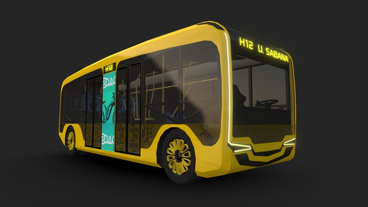 Inti electric bus 3D Model