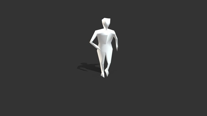 Lowpoly: 64 verts walking 3D Model