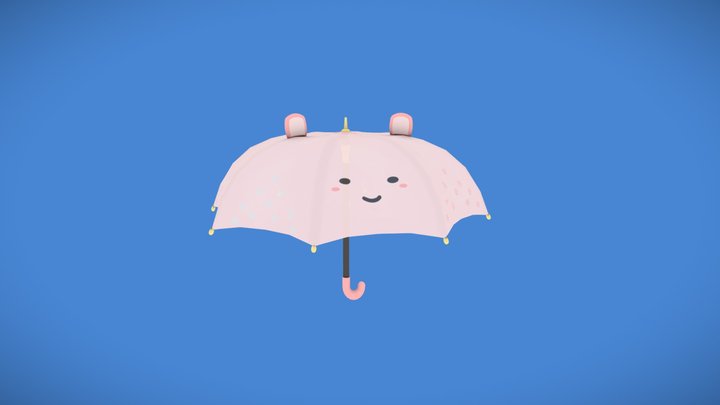 Cute Umbrella 3D Model