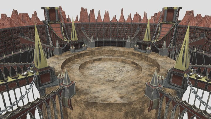 Fantasy Colosseum Arena 3D Model