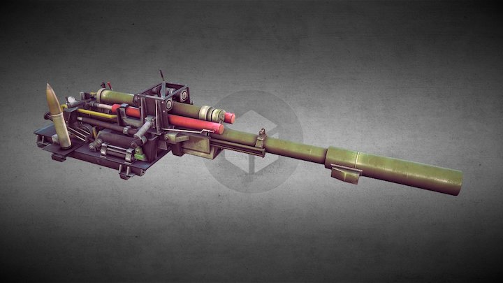 AC-130 - 105mm HC 3D Model