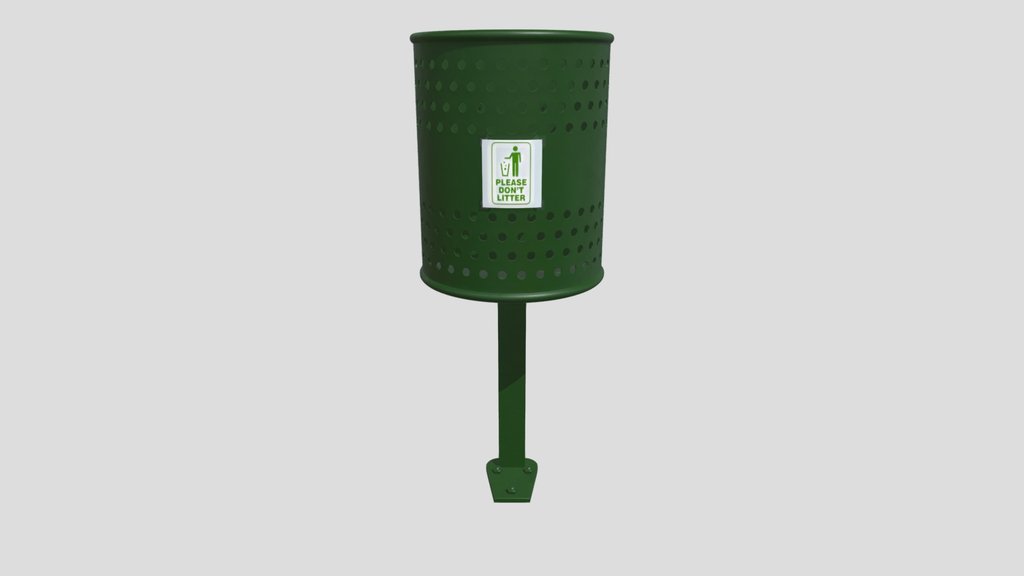 Rubbish Bin New Pole Stand