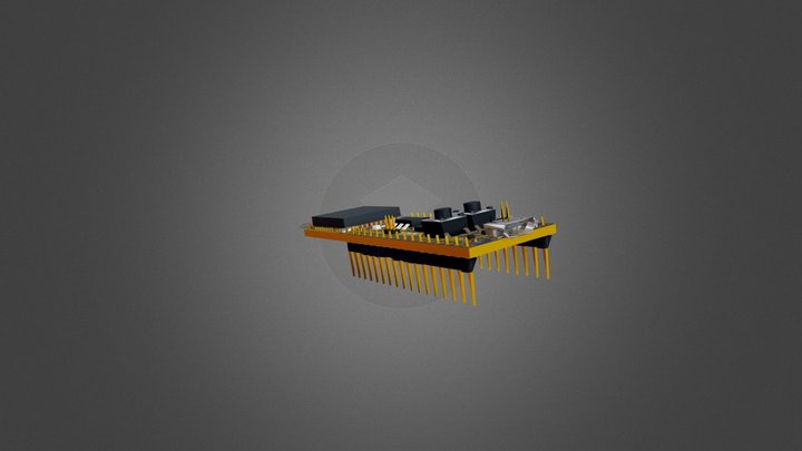 ESP32 Minimal System Board 3D Model