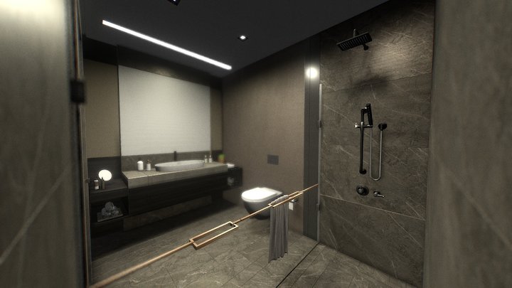 Bathroom Interior 3D Model