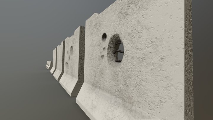 Concrete Barriers 3D Model