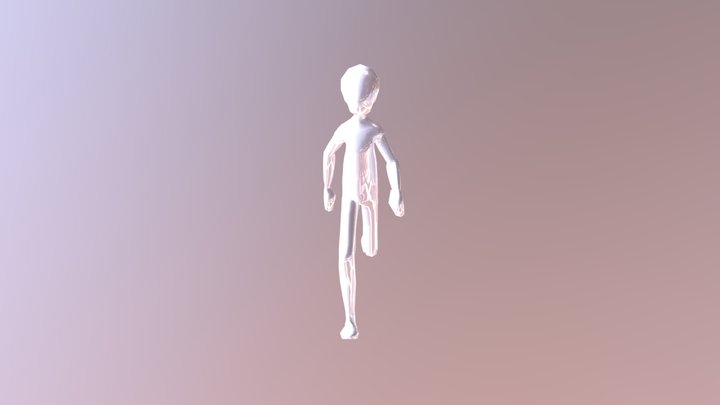 Simple Character Running Animation 3D Model