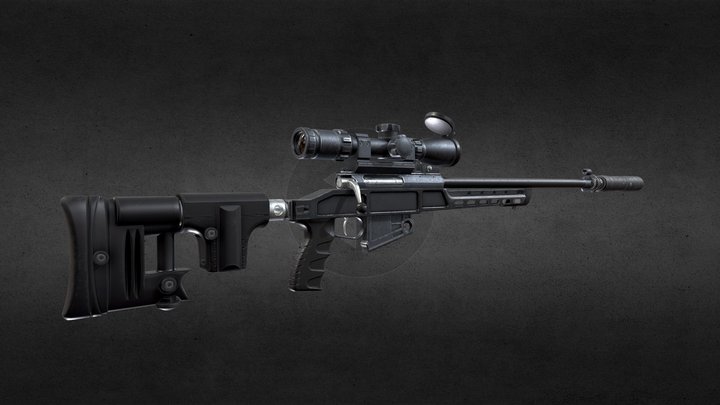 Sniper Rifle CB-98 3D Model