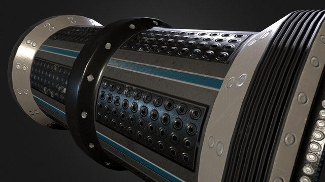 Scifi Pipe Segment (Tilable) 3D Model