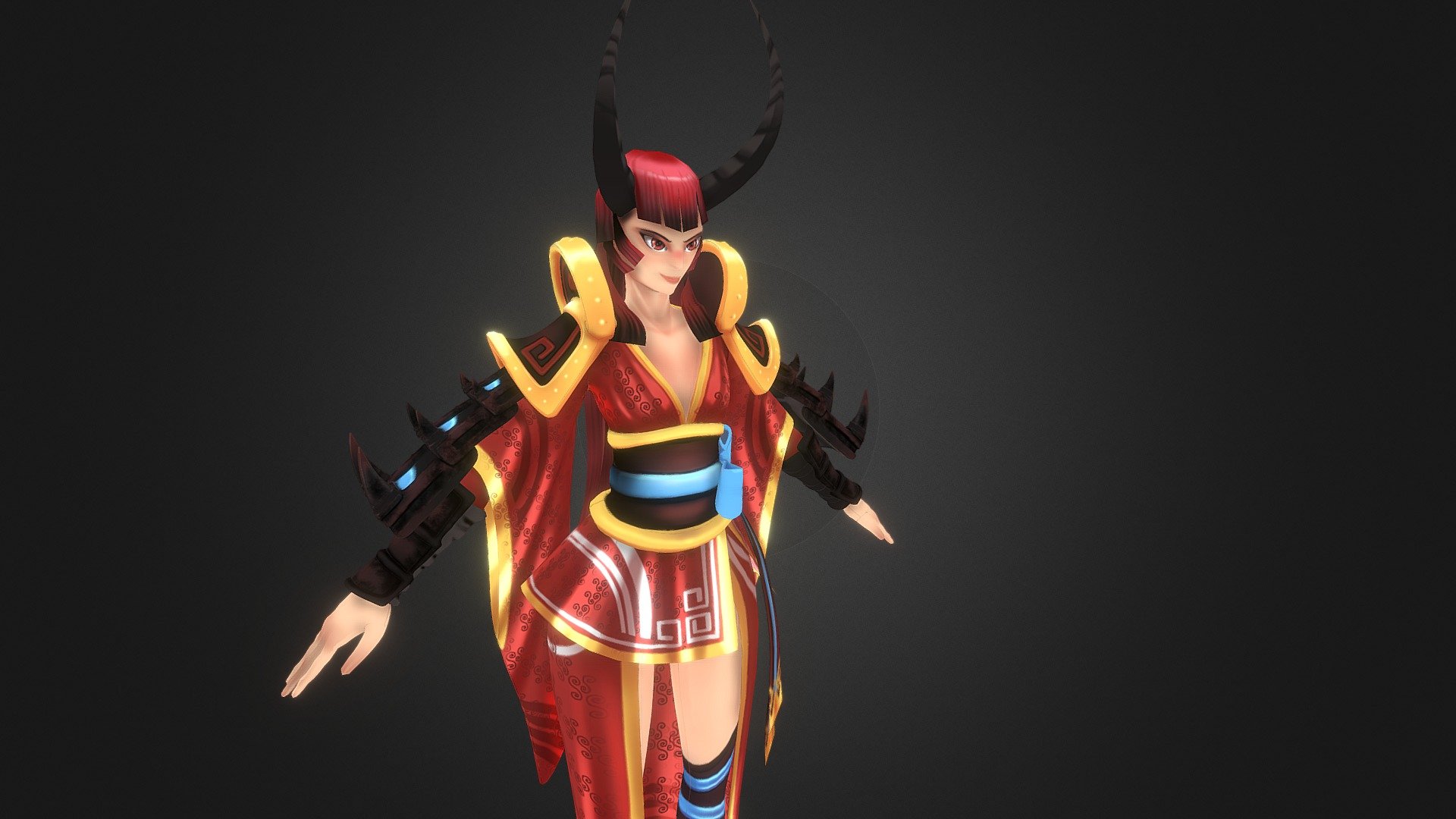 demon girl - 3D model by maksimpetrik [68c2985] - Sketchfab