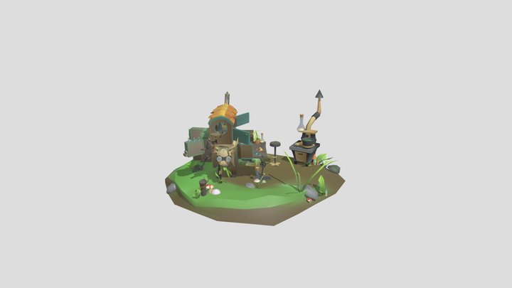 Potion traveling cow 3D Model
