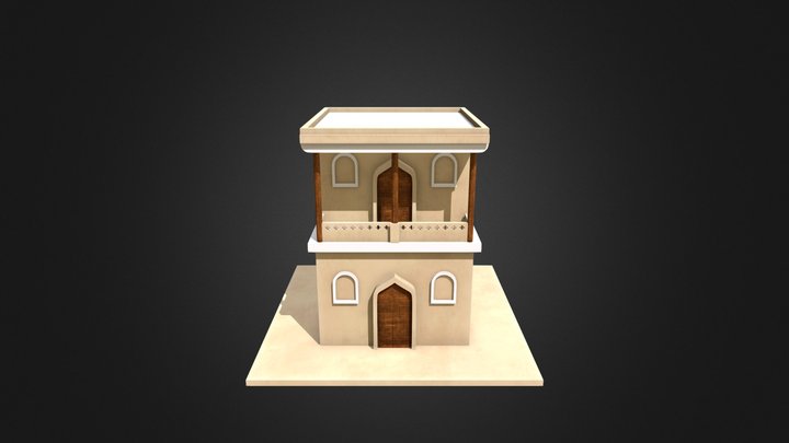 Low poly Uyghur house 3D Model