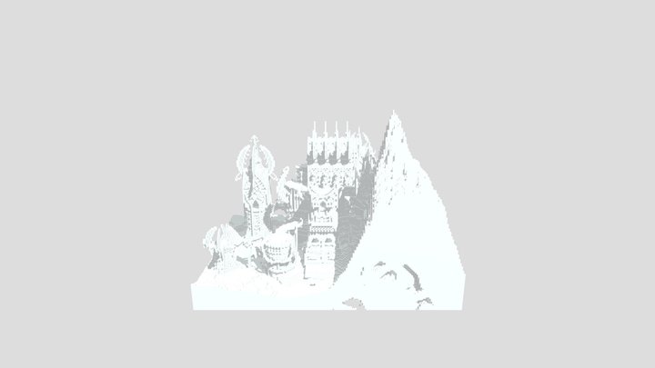 Minecraft Nether Fortress 3D Model