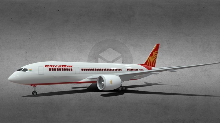 Air India Boeing 787 (Free if...) 3D Model