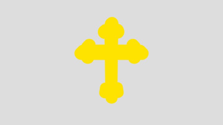 Budded Cross 3D Model