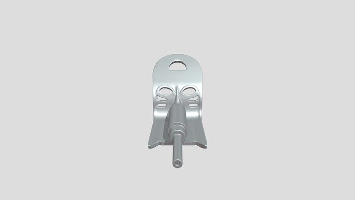 Red mask with cutout eyes 3D Model