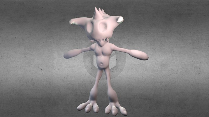 Alien 001 - SpeedSculpt (1 Hr) 3D Model