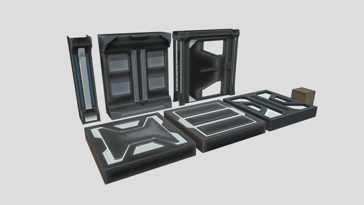 Scifi Modular Pack - High Poly Textured 3D Model