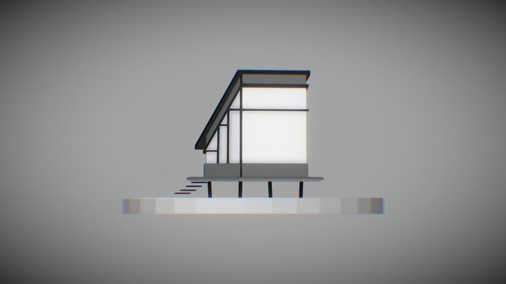 House Singular On Stand 3D Model