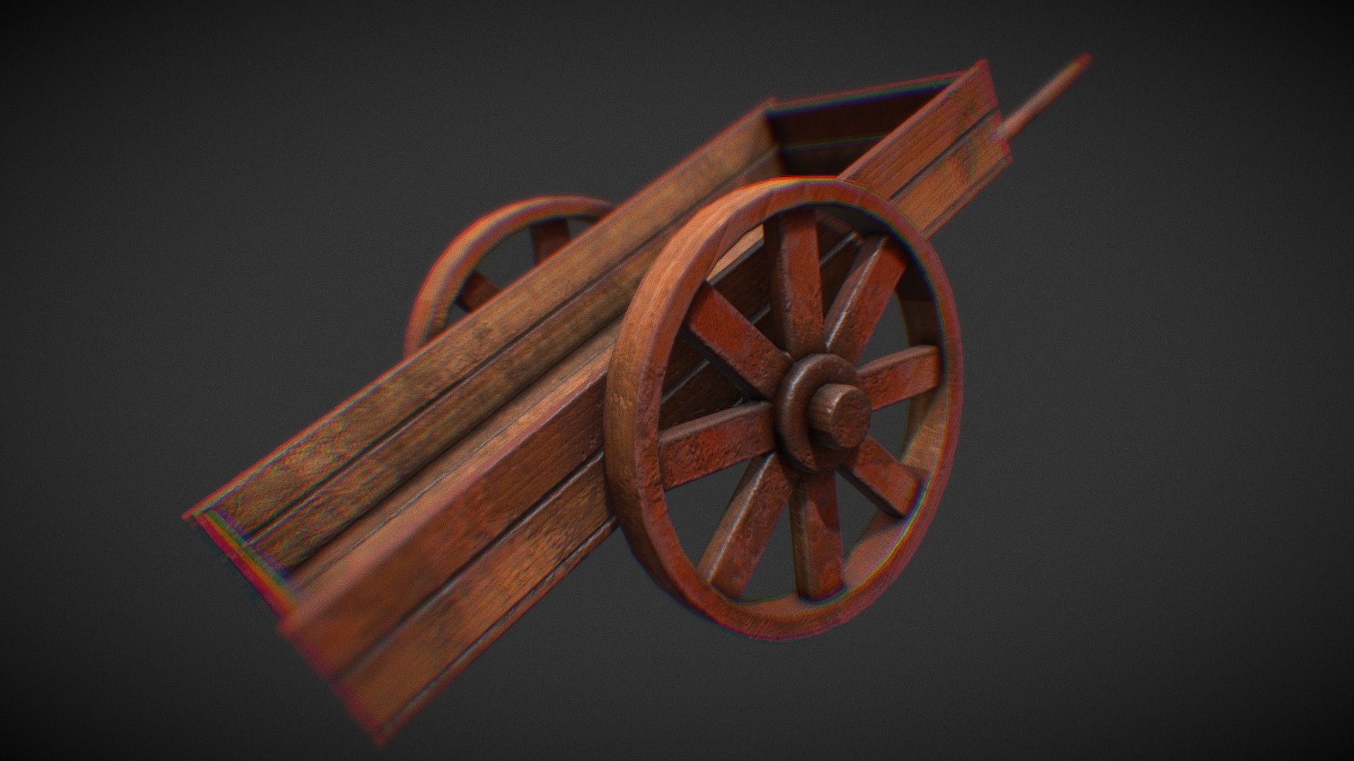 Wooden weelbarrow