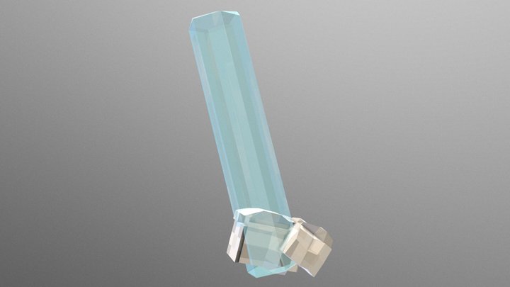 Aquamarine Crystal 3D Model