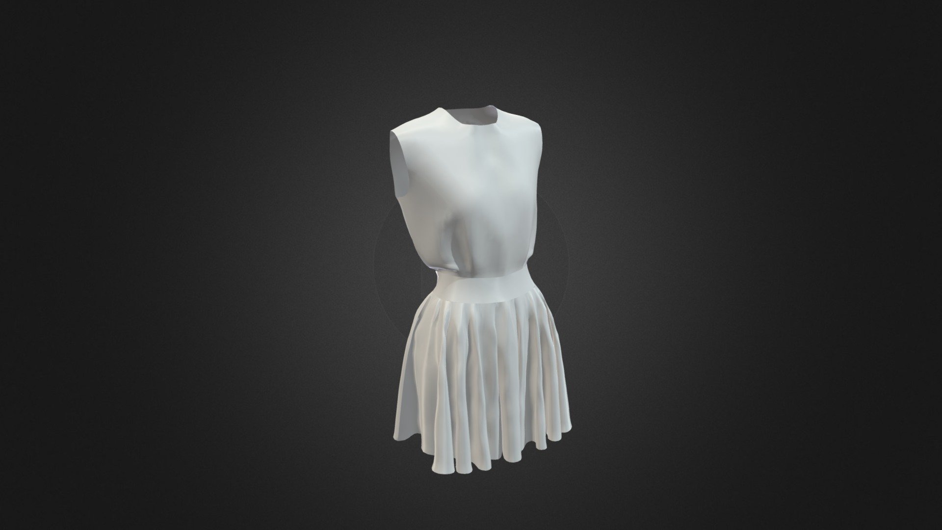 Women's two-piece tennis dress - Download Free 3D model by ...