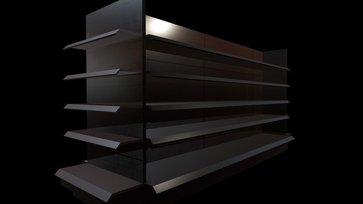 GÓNDOLA LOW NEGRA PANEL – Modelo 3D gratuito STL