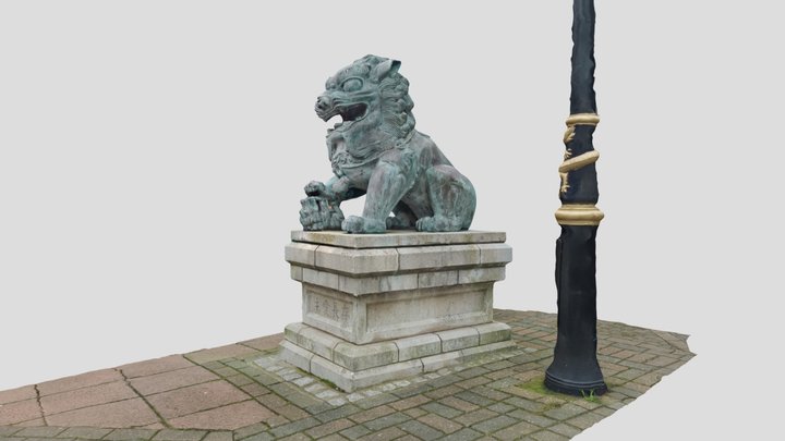 Guardian Lion, Chinatown, Liverpool 3D Model