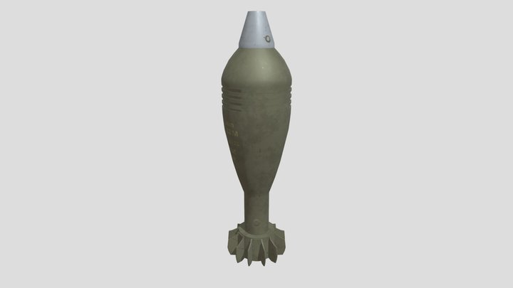 82mm mortar mine 3D Model