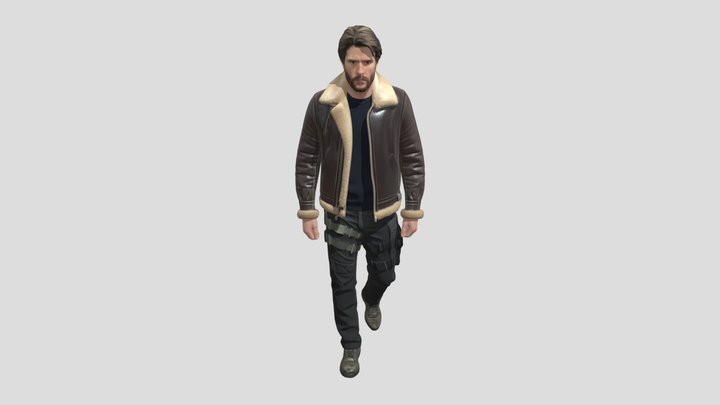 Rugged Shearling Leather Bomber