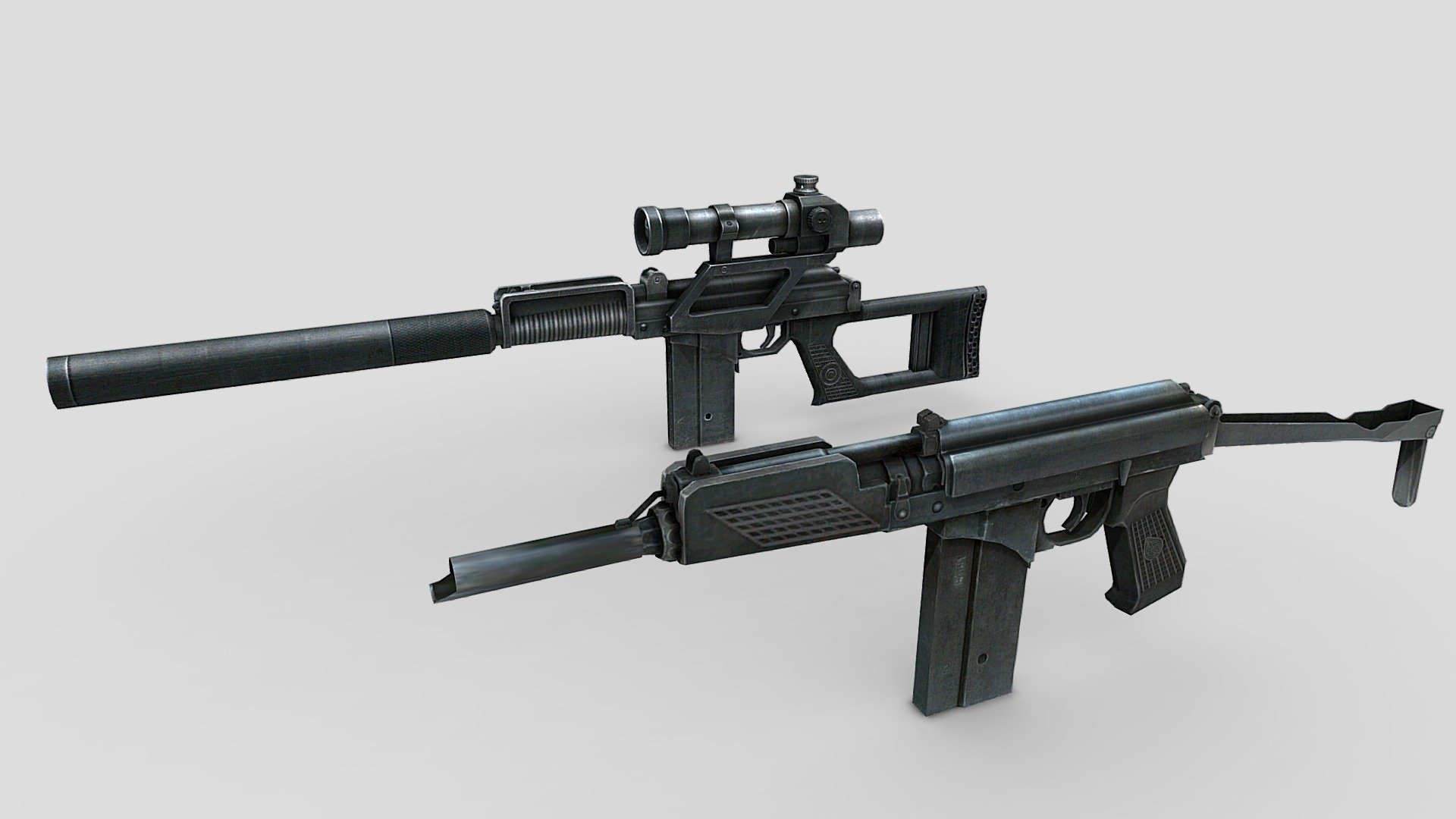 9A91 & VSK94 （CROSSFIRE Model） Download Free 3D model by 417000