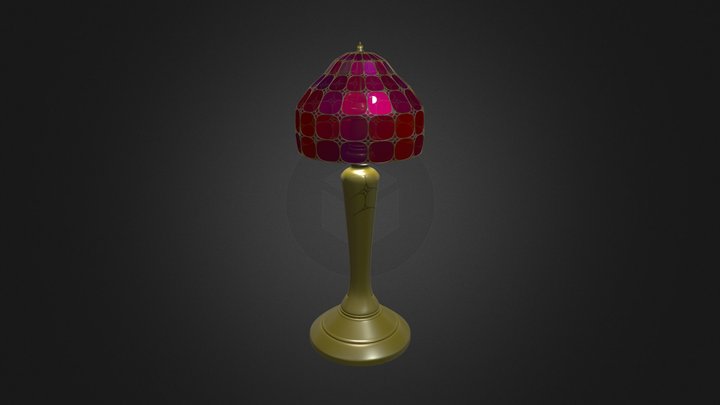 Tiffany lamp vintage 3D Model
