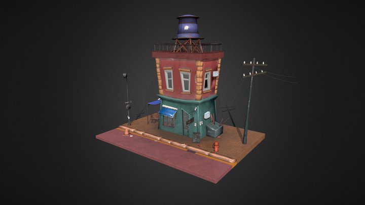 Stylized house 3D Model