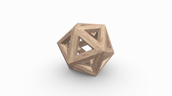 Icosahedron Interior Decoration 3D Model