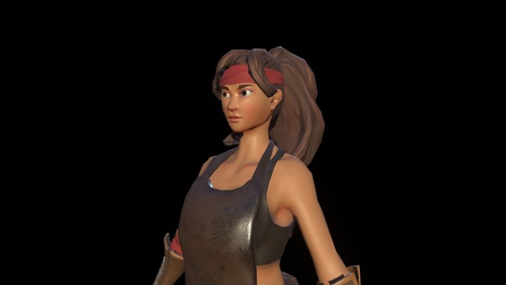 Stylized character: Blacksmith 3D Model