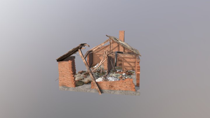 The destroyed house from "stalker" 3D Model
