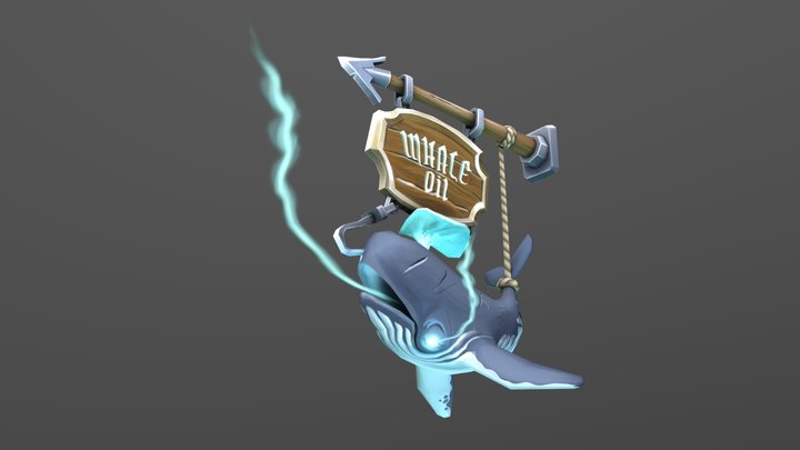 Heartsign - Whale oil shop sign 3D Model