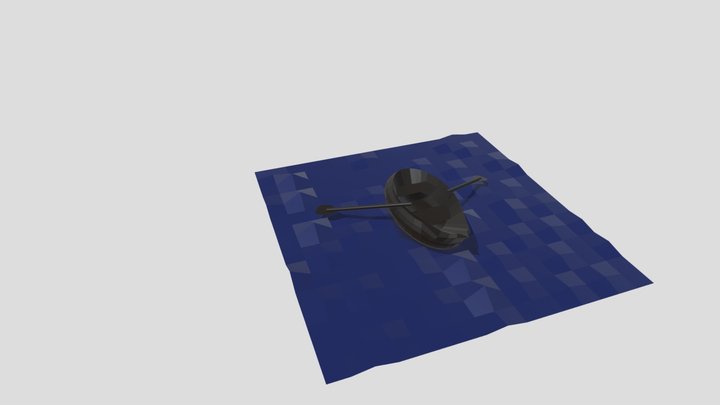 корабль на волнах 3D Model