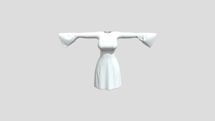 Simple Dress High Res 3D Model