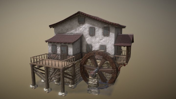Old Watermill 3D Model