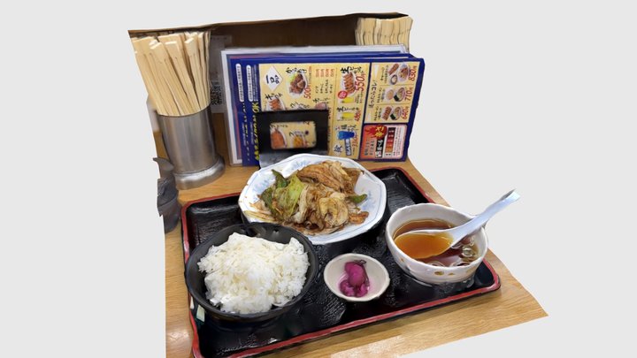 回鍋肉定食 3D Model