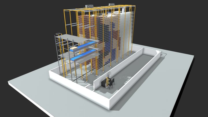 Crosetto Ingeniería. MG - Miniload con Gripper. 3D Model